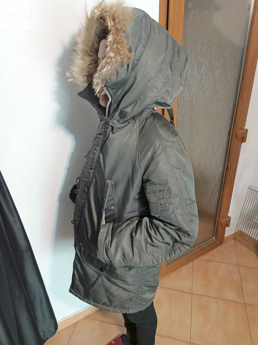 Parka iarna extreme cold weather US ARMY N3B  made in USA blana natura