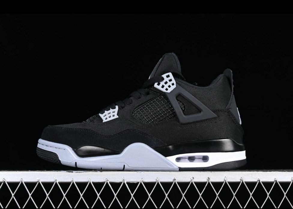 Air Jordan 4 Retro Black Canvas Full Box SE