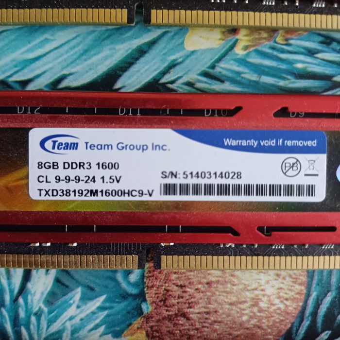 Ram памет ddr3 4x8 gb 1600 mhz cl 9-9-9-24 1.5v