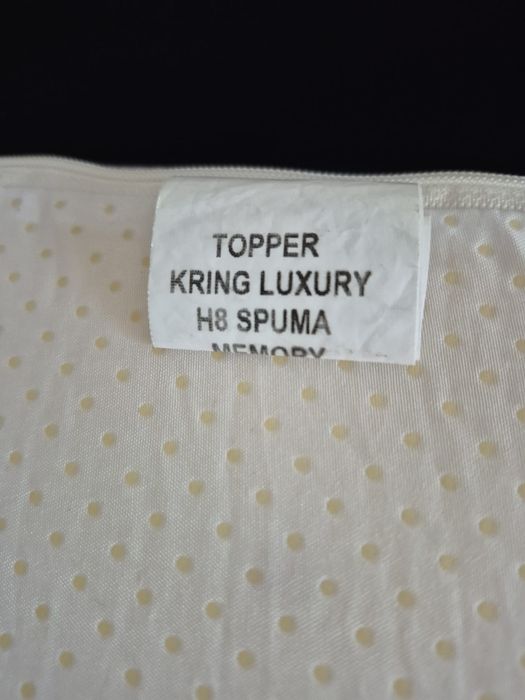 Topper saltea Kring Luxury h8 cm, spumă memory, 160x200 cm