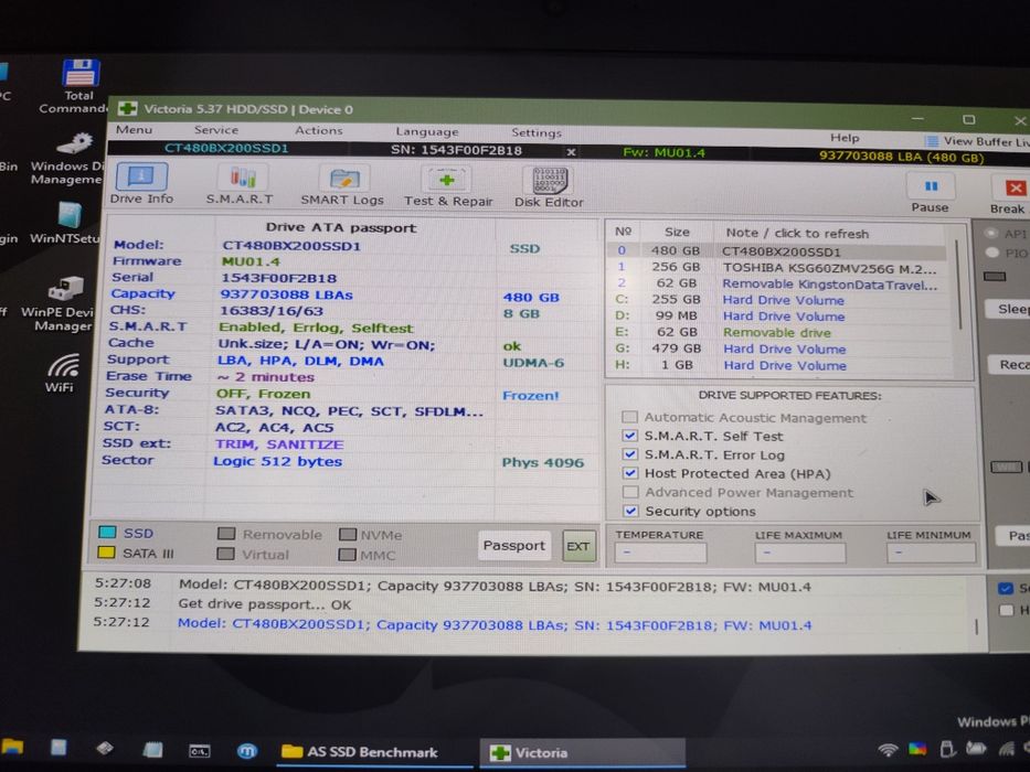 Ssd Crucial Bx200 480gb 100%