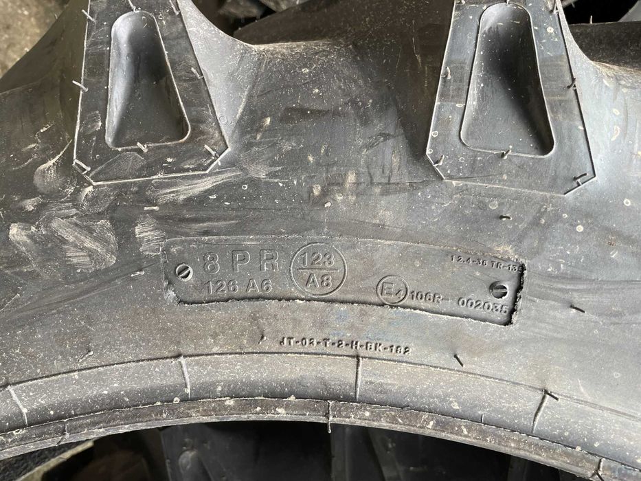 12.4-36 Anvelope agricole de tractor spate cu garantie 8 PLIURI