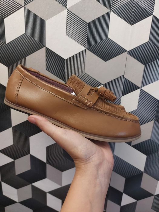 Mocasini din piele pentru băieți River Island - noi u etichetă
