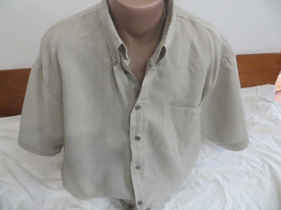 Мъжки ризи с къс ръкав от лен