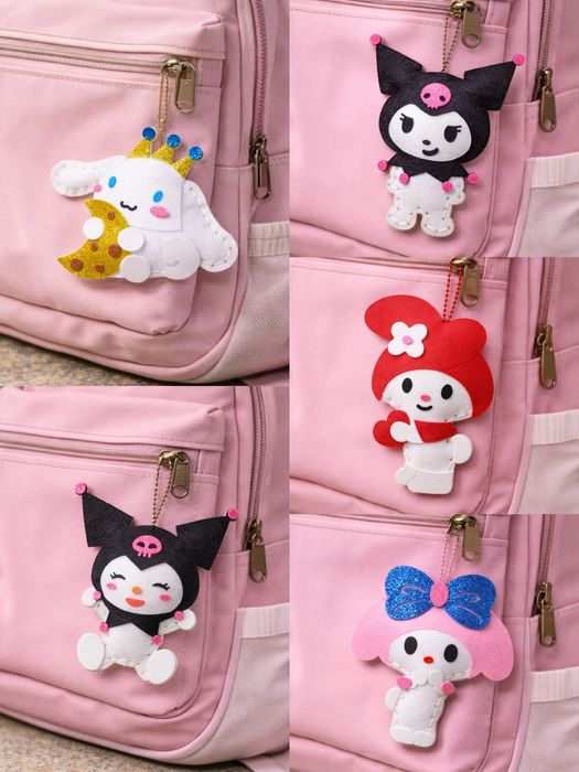 Мягкая игрушка брелок Куроми из фетра.