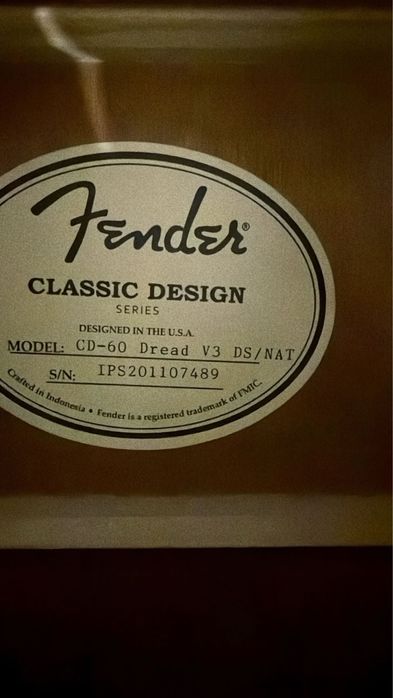 Акустическая гитара Fender