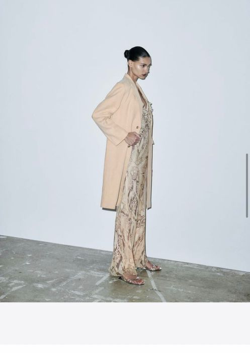 Пальто летнее Zara из стеблей конопли