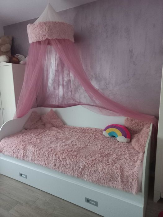 Pat tip divan alb + saltele incluse