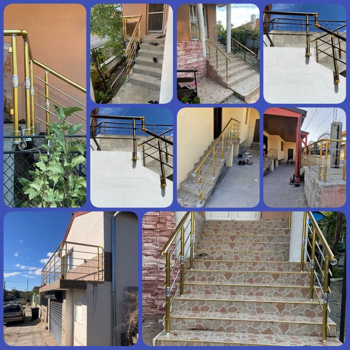 -Изработка и монтаж на алуминиеви и стъклени парапети,тенти и огради