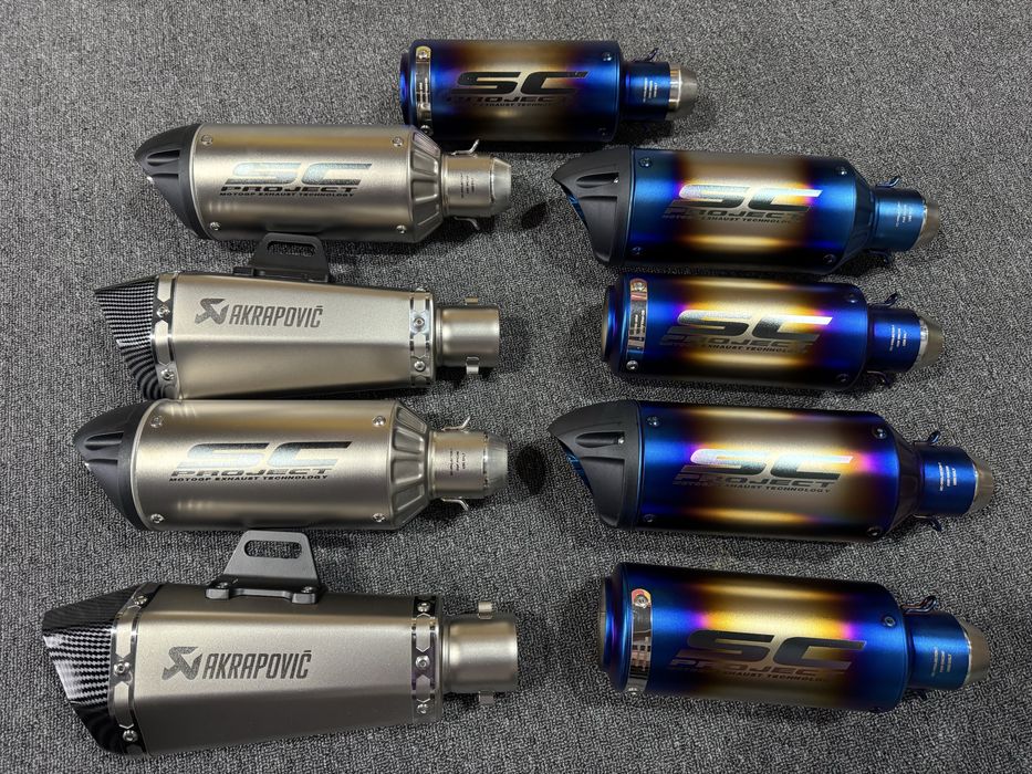 Vând finale/tobe (SC Project, Akrapovic) potrivite moto/atv/enduro etc