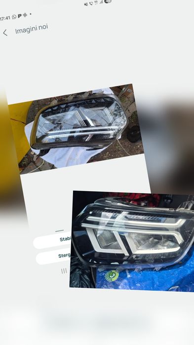 Faruri duster stanga dreapta facelift origine gri si alb   Y  lodgy,doker,ford logan corsa D