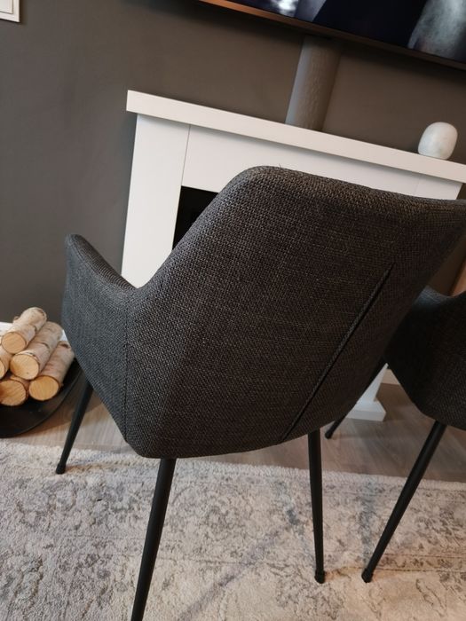 Set 4 Scaune IKEA Design Modern / Fotolii Textil Gri - Impecabile