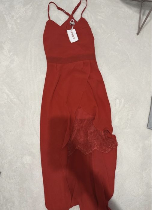 Rochie Coral M cu dantela