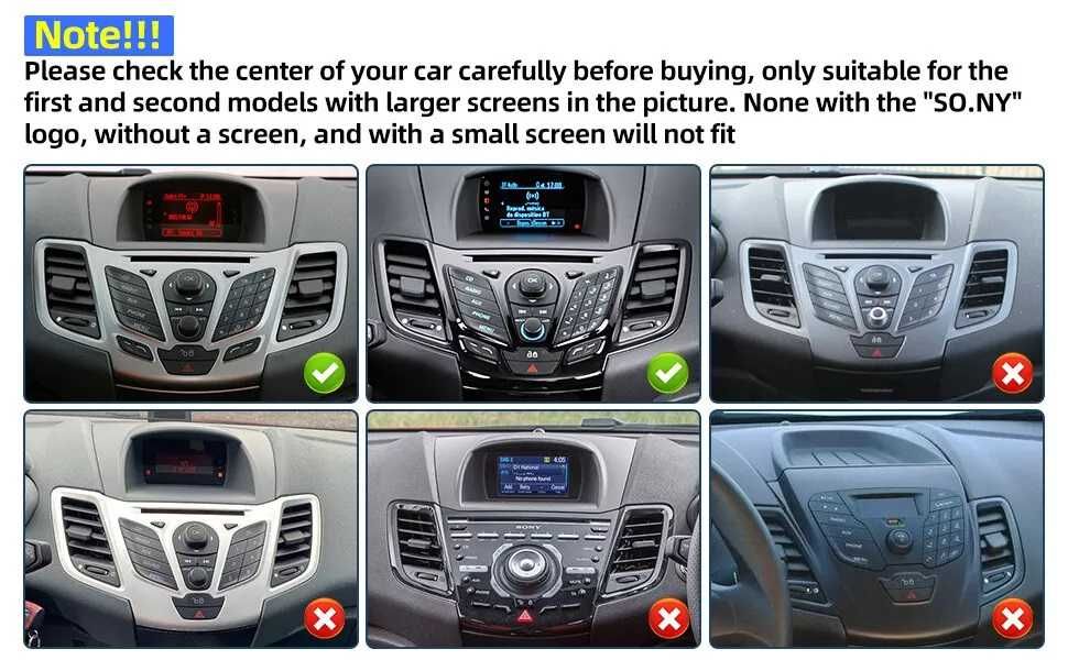 Мултимедия Двоен дин Навигация за Ford Fiesta 2009-2014 Android 2DIN