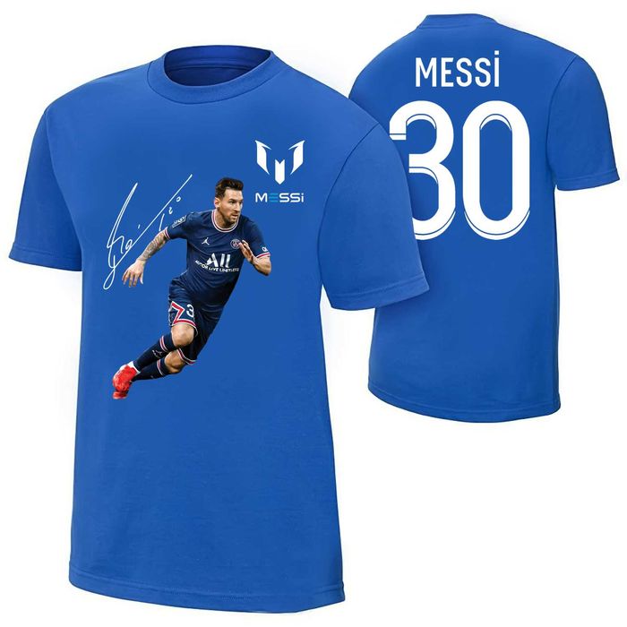 Детски тениски LEO MESSI / ЛЕО МЕСИ с подпис! Или с ТВОЯ идея!