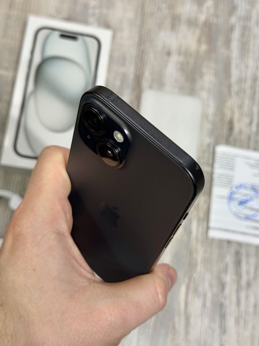 Iphone 15 128 GB - 100 % Battery Health Black Отличен
