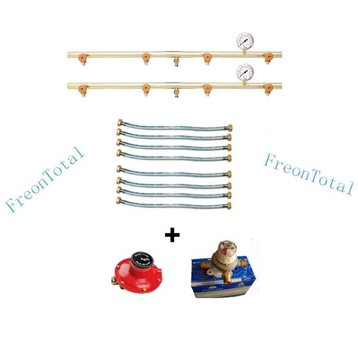 Centralina 8 butelii gpl/propan cu inversor automat complet echipata