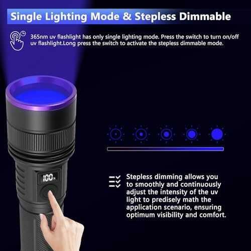 Нов UV фенер 365nm 30W, регулируема яркост, петна от урина, дървеници