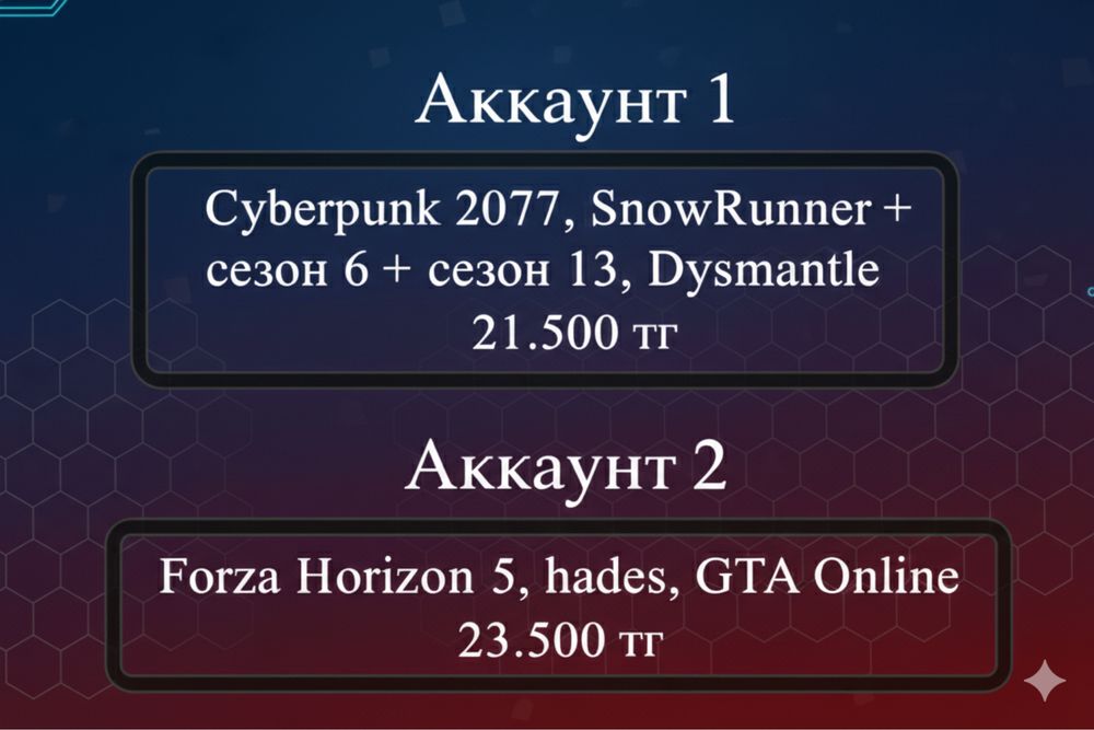 Два аккаунты PS4/5