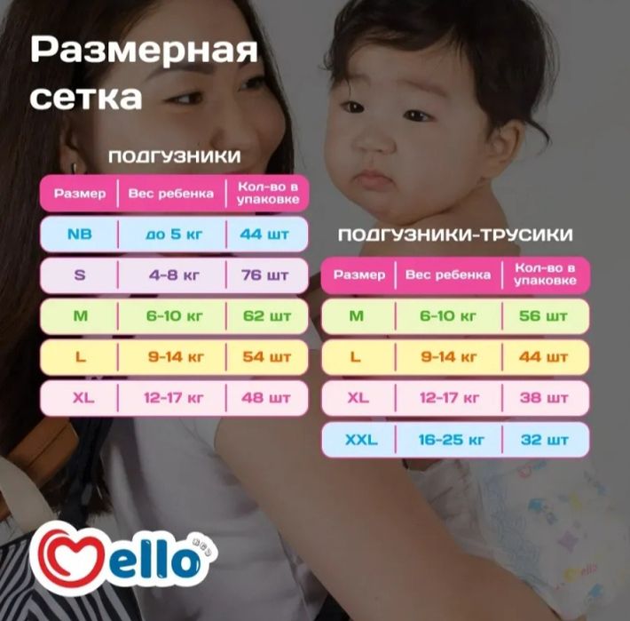 Памперсы Mello L