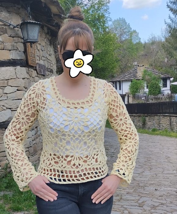 Ръчно плетена блуза