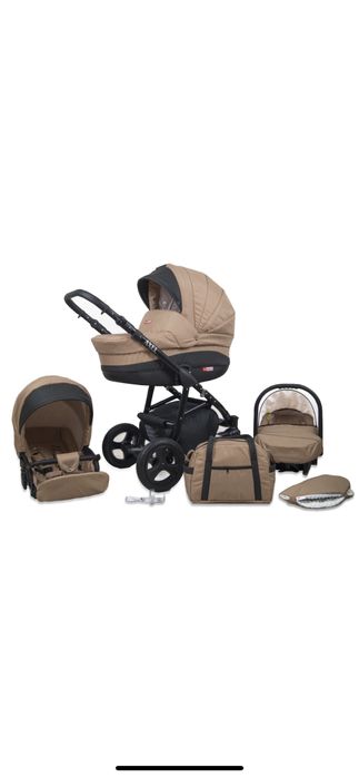 Vand carucior BabyLux Axel 3 in 1 culoare Beige Black Frame
