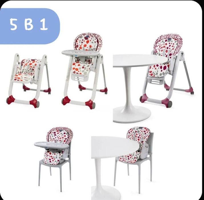 Продается стульчик Chicco Polly Progres5 (5 в 1) — Италия