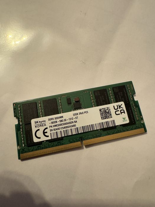 Ram Memory DDR5 32GB SK Hynix 5600 MHz
