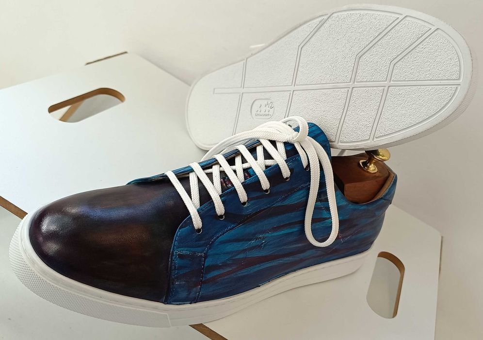 Pantofi sport casual 42.5 43 lucrati manual Lavoratione Artigianale