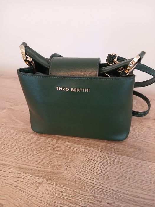 Geantă femei Enzo Bertini verde din piele