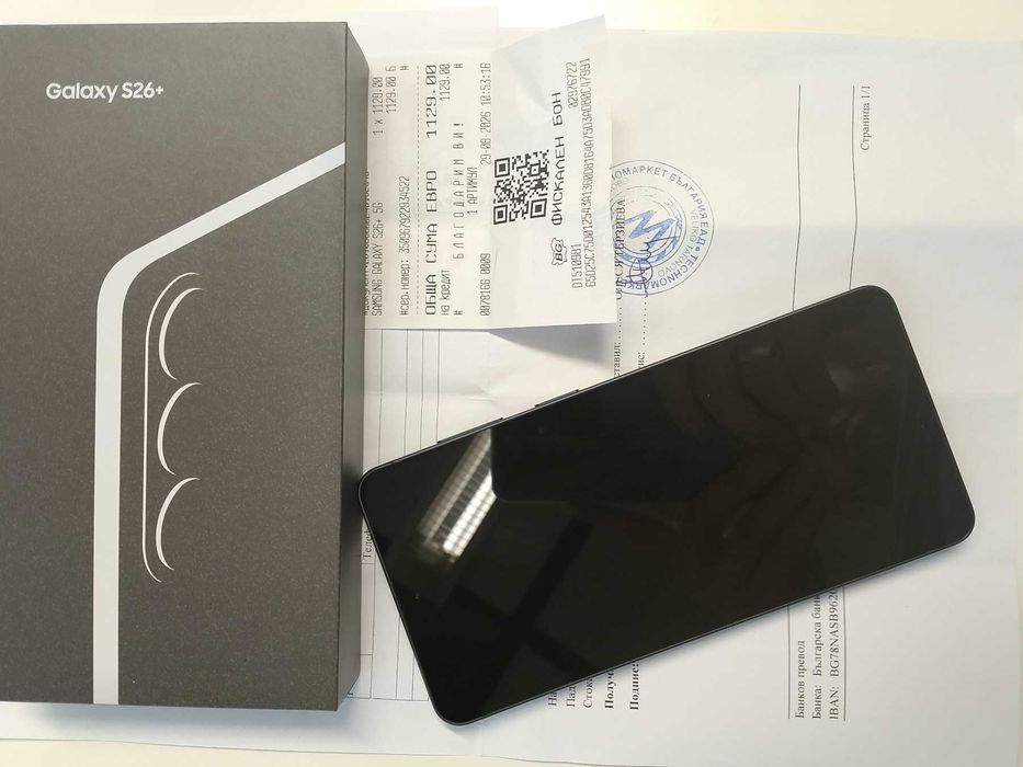 телефон Samsung Galaxy S26+ 512GB – перфектен, гаранция Техномаркет
