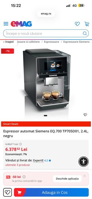 Espresso automat siemens EQ.700