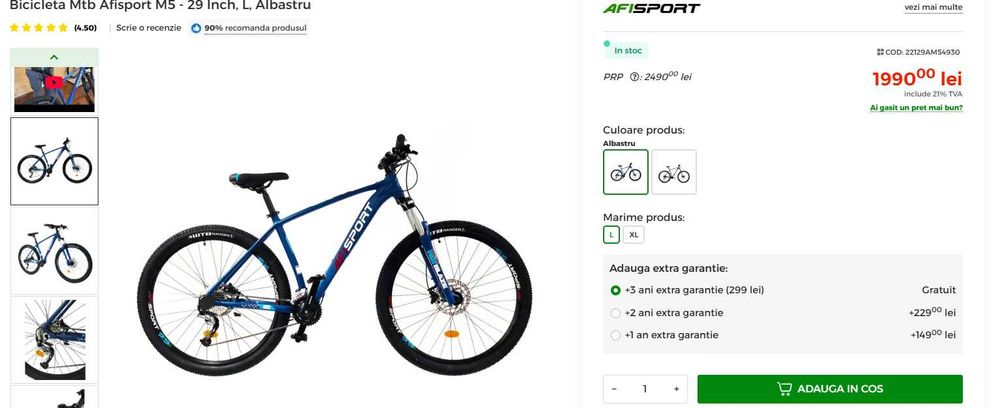 Bicicleta Afi Sport M5