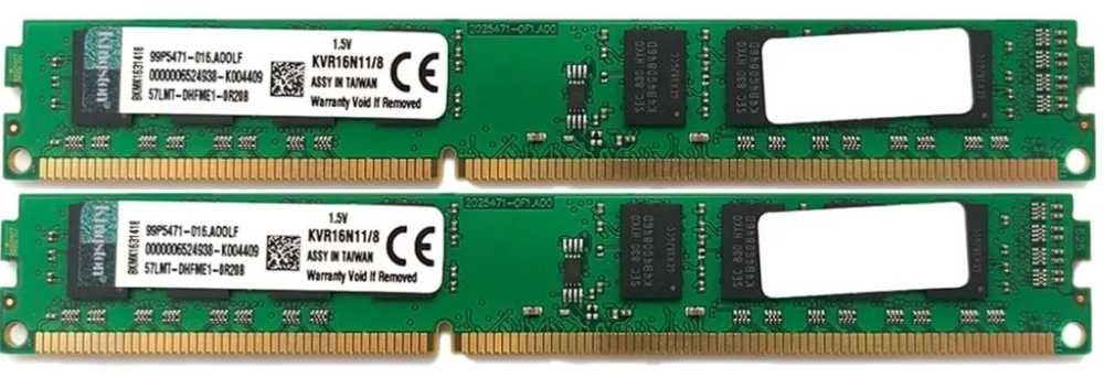 RAM 16GB 2x8gb Kingston 1600Mhz DDR3 Low Profile