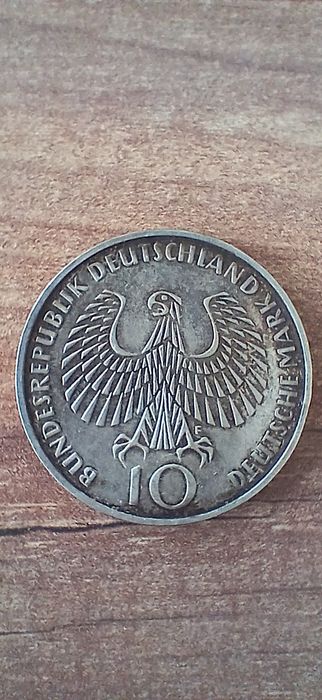 Сребърна юбилейна монета 10 марки 1972г.