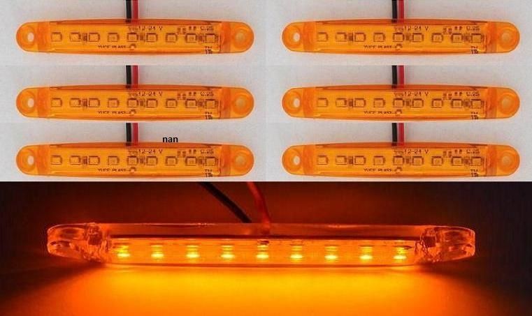 1 бр. Лед LED габарити с 9 диода  12-24V за камион ремарке , 5 цвята