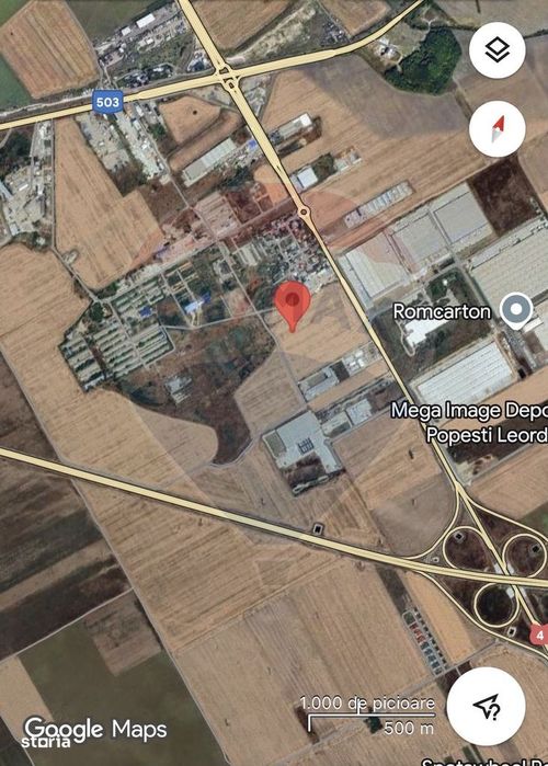 Teren intravilan 10,000mp Popesti-Leordeni intre centura Buc si A0