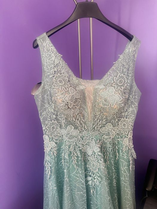 Официална дълга рокля, голям размер XL