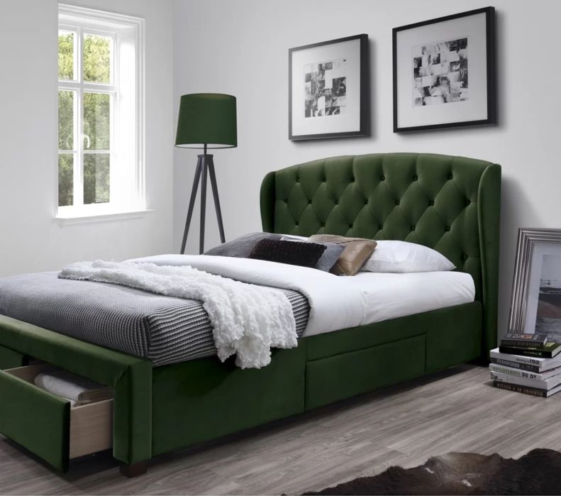 Тапицирано легло Sabrina Тъмнозелено