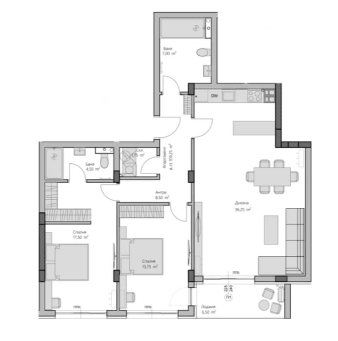 Продава се Тристаен апартамент в Пловдив, Христо Смирненски - 129 кв.м за 752 €/кв.м - Снимка #4