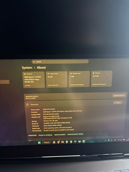 Laptop Gaming MSI Alpha 15 – Ryzen 7, RX 5500M 4GB, 32GB RAM, 144H