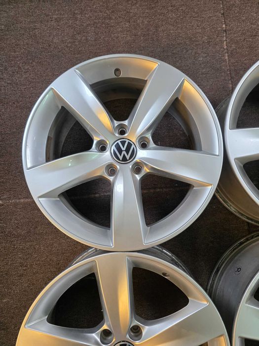 4 Jante Aliaj 5x112 17'' 7J ET 39 OEM VW Touran Sharan Caddy Golf Passat Tiguan T-Roc / Skoda Octavia Karoq Superb YETI