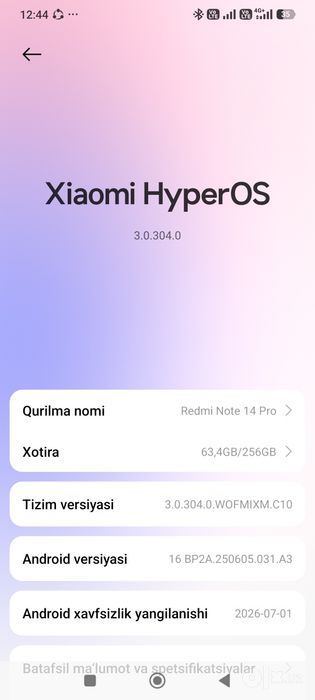 Redmi note14pro sotiladi telefon zoʻr