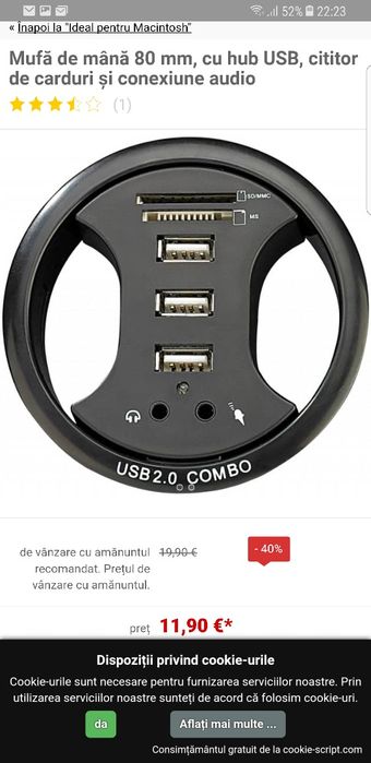 Caseta cabluri de birou