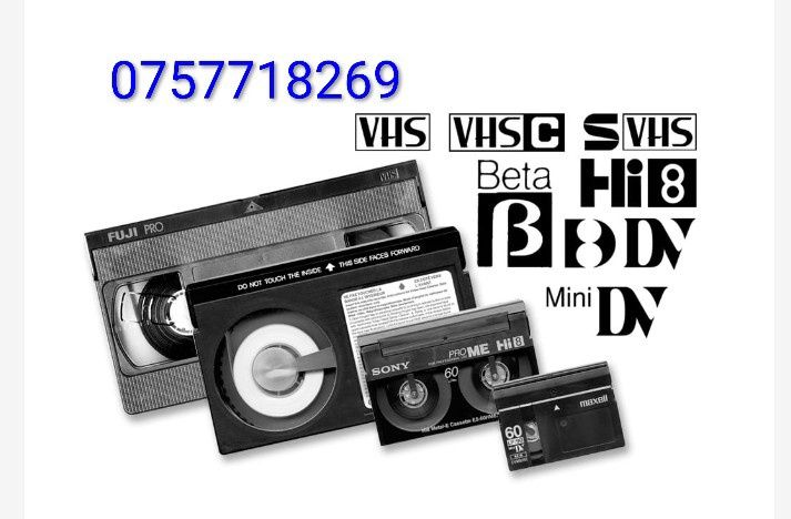 Casete video 8mm  Video8 hi8  digital 8 vhs dv beta, 2000, U-Matic, vhsc, mini dv  hdv dvcam diapozitive negative foto pelicula 8mm super8 etc