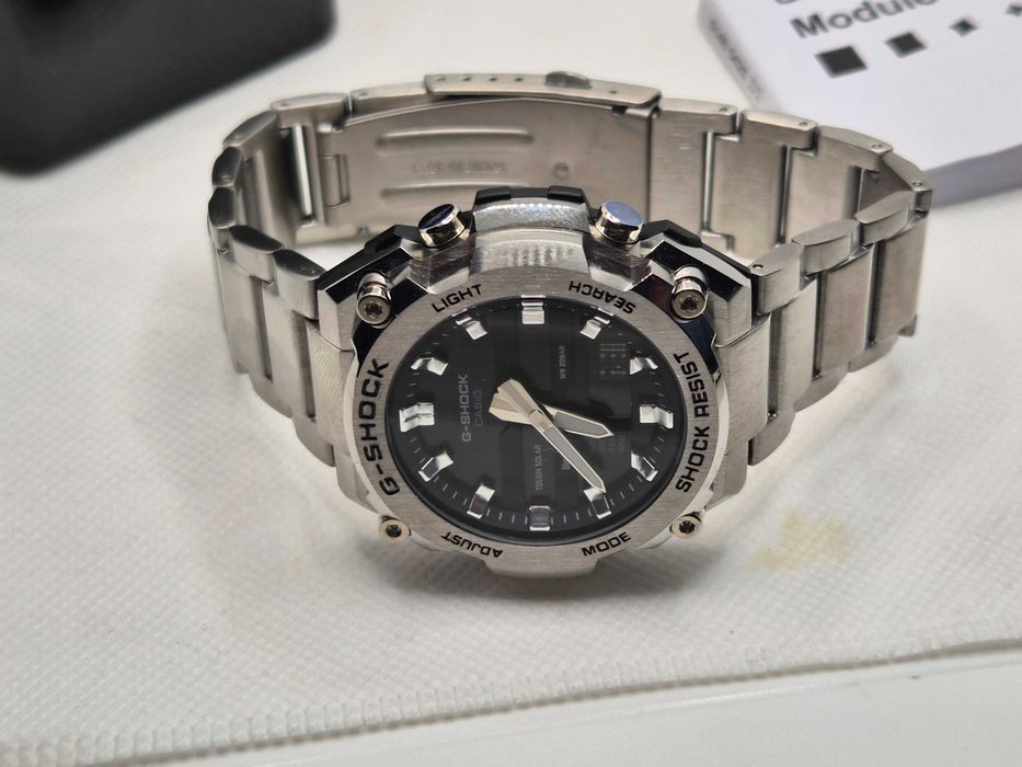 Ceas Sport Barbati Casio g shock GST B600 SILVER FULL METAL, Nou, Garantie 2 ani