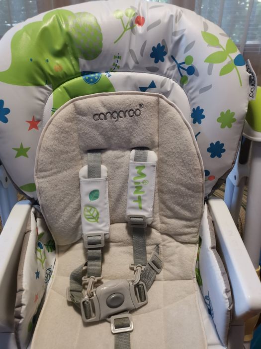 Детски столчета за хранене, с тапицерия и 5 точков колан