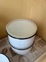 Комплект от 3 бр. канчета емайлирани за храна