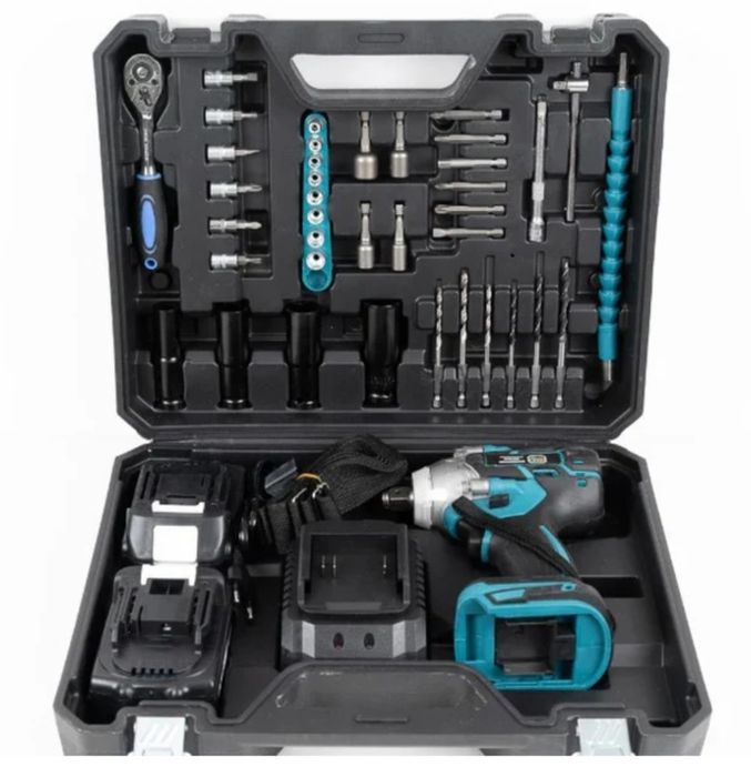 Cheie impact Masina de insurubat 550Nm 40 Accesorii 2 Acumulatori