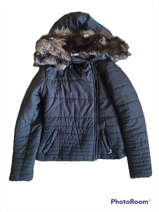 Дамско яке с естествен пух